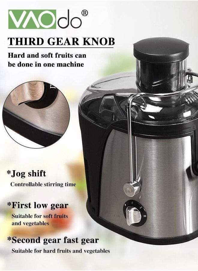 Juicer Machine Extractor 800W High-Speed Quick Juice Making Wide Chute for Veggies & Fruits Easy to Clean BPA Free Durable Stainless Steel Kitchen Juicer