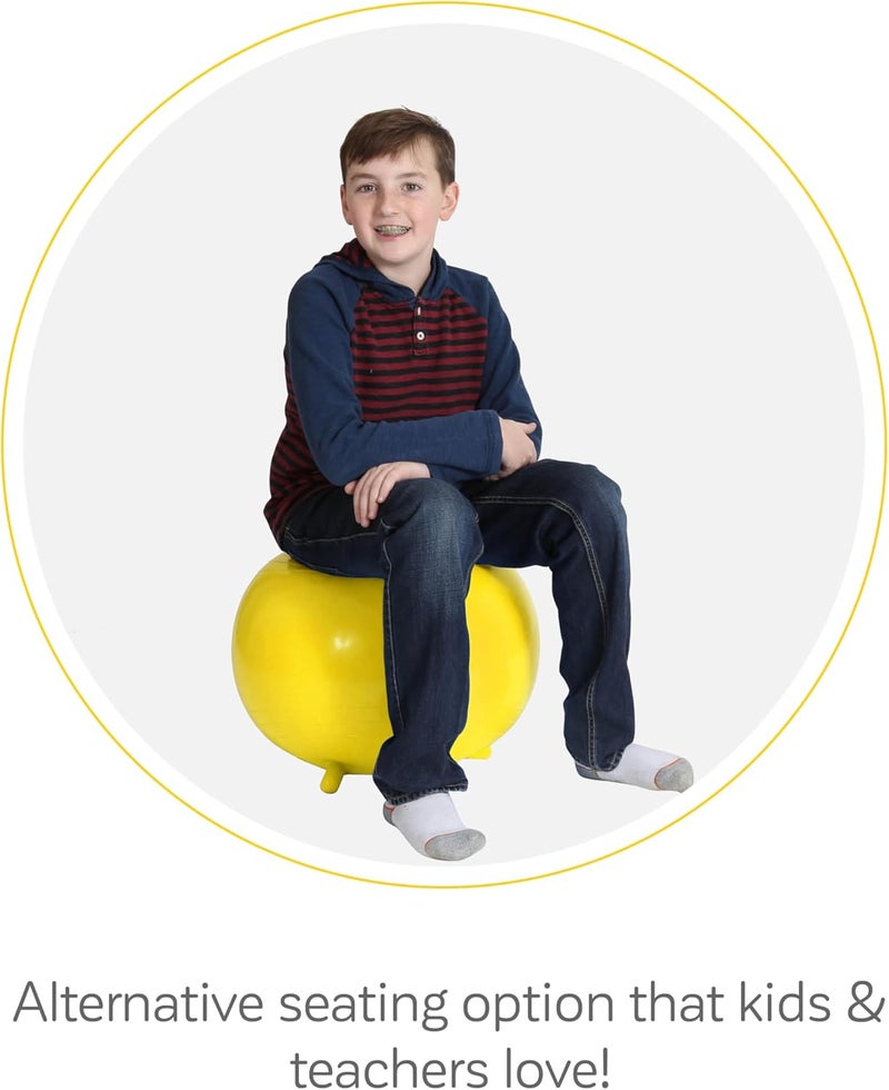 Fun and Function Fun & Function - Chair Ball - Yoga Ball Chair for Kids - Flexible Seating for Classroom, Elementary & Middle School - Wiggle Chair for Kids - Yellow - 25" - Child Ball Seat - Image 2