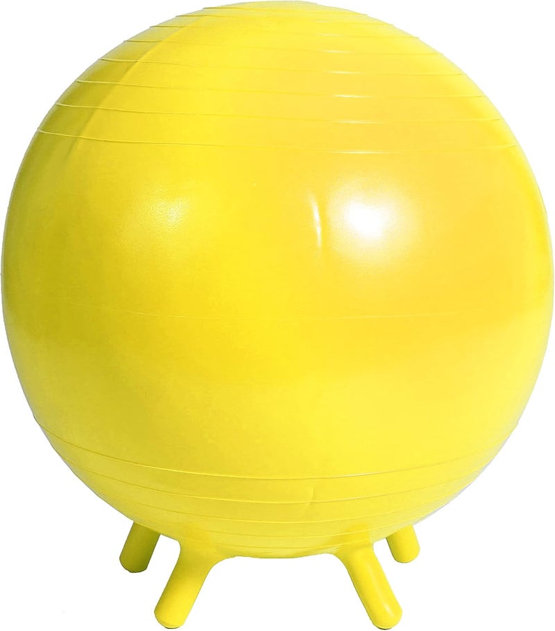 Fun and Function Fun & Function - Chair Ball - Yoga Ball Chair for Kids - Flexible Seating for Classroom, Elementary & Middle School - Wiggle Chair for Kids - Yellow - 25" - Child Ball Seat - Image 1