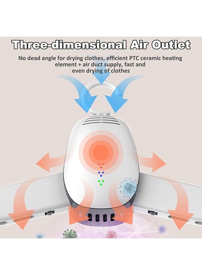 يلا جوي مجففات الملابس الكهربائية المحمولة للسفر - مصغرة مجفف الملابس مع مجفف الأحذية متعددة الوظائف أنبوب / طوي رف التجفيف التدفئة / كتم موتور / شقة / سيارة صالون - Image 2
