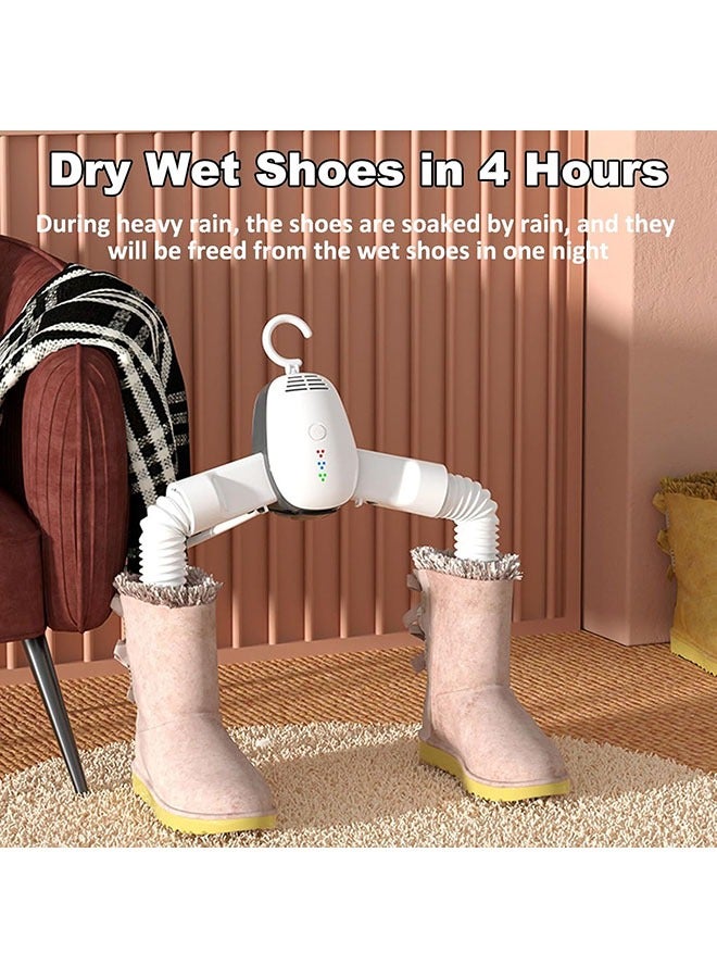 يلا جوي مجففات الملابس الكهربائية المحمولة للسفر - مصغرة مجفف الملابس مع مجفف الأحذية متعددة الوظائف أنبوب / طوي رف التجفيف التدفئة / كتم موتور / شقة / سيارة صالون - Image 4