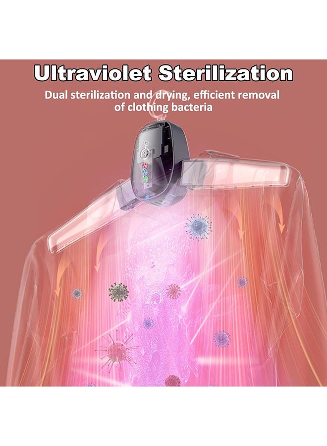 يلا جوي مجففات الملابس الكهربائية المحمولة للسفر - مصغرة مجفف الملابس مع مجفف الأحذية متعددة الوظائف أنبوب / طوي رف التجفيف التدفئة / كتم موتور / شقة / سيارة صالون - Image 5