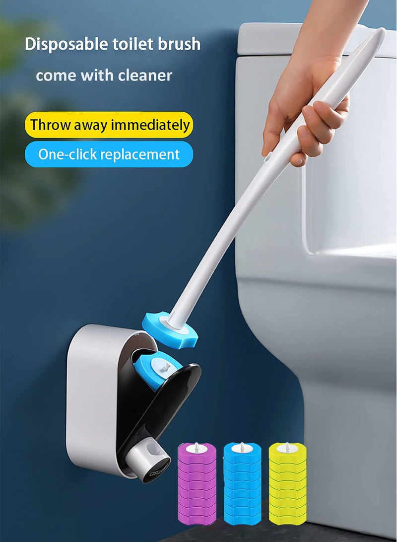 NIBEMINENT Disposable Toilet Bowl Brush Cleaner Heads, Wand Refills for Bathroom Cleaning Set (24 Count) - Image 2