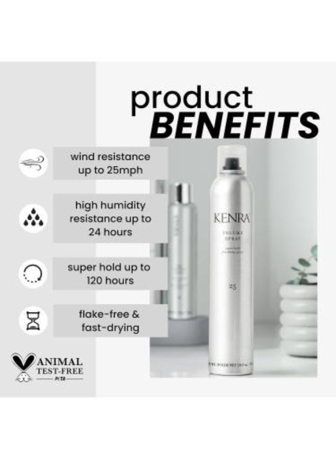 Kenra Professional Volume Spray 25 | Super Hold Finishing & Styling Hairspray | Flake-free & Fast-drying | Wind & Humidity Resistance | All Hair Types 16 Ounce (Pack of 1) 80% VOC - Image 2