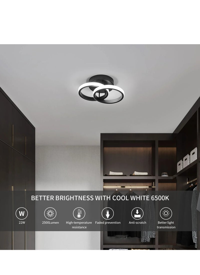 Small LED Ceiling Lamp, Bedroom Ceiling Lamp  LED Plafon Double Ring Ceiling, Black Living Room Ceiling Lamps - pzsku/ZCB5A819070C756D484B9Z/45/_/1721197438/af1417fd-a0b9-4b60-93b4-91d3d10dd9f7