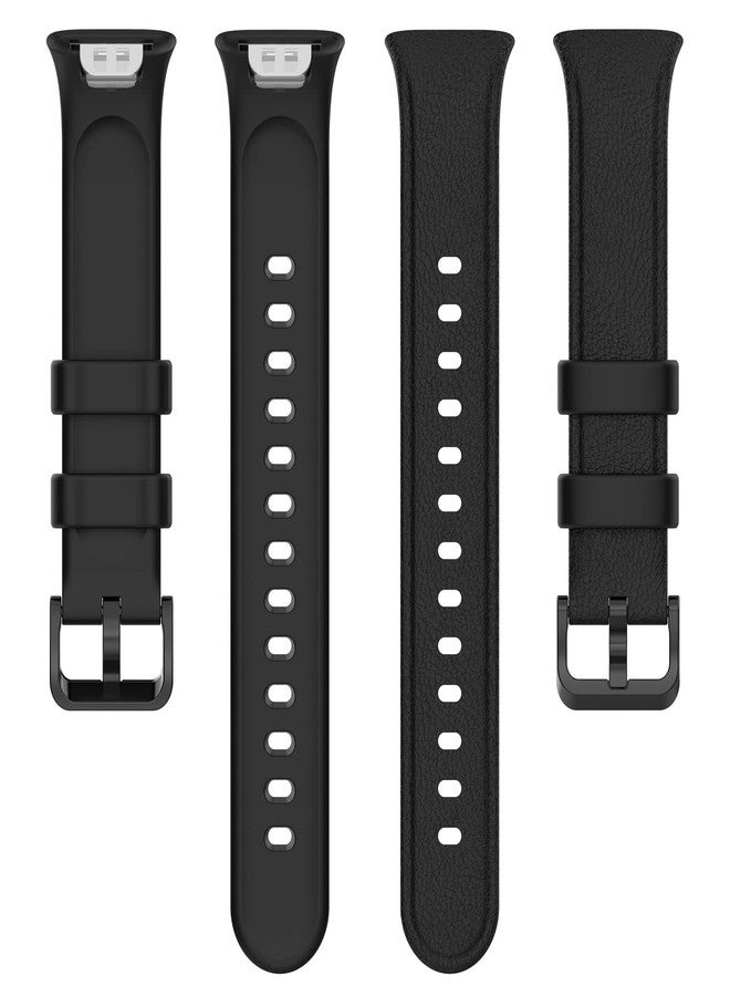 LOKEKE Compatible with Xiaomi Mi Band 7 Pro Replacement Band - Silicone Replacement Wrist Watch Band Strap Compatible with Xiaomi Mi Band 7 Pro(Silicone Black) - Image 2