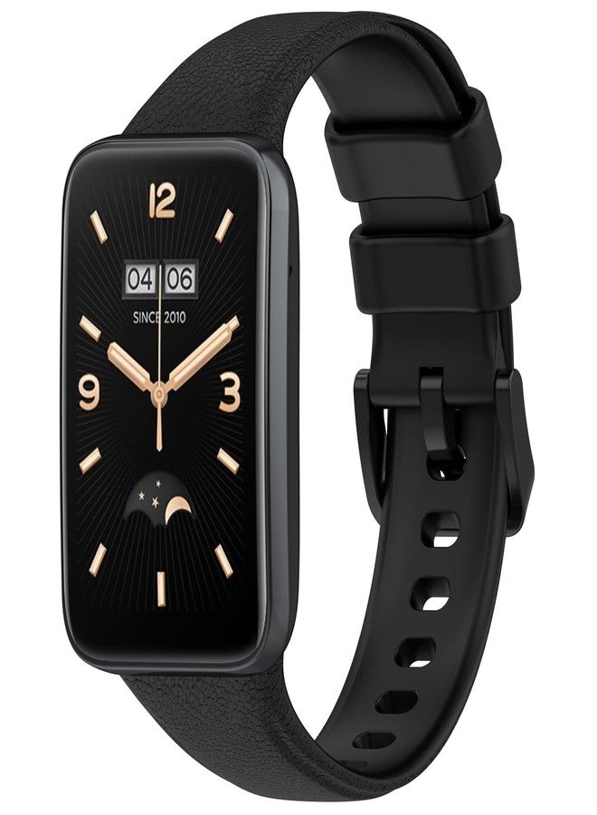LOKEKE Compatible with Xiaomi Mi Band 7 Pro Replacement Band - Silicone Replacement Wrist Watch Band Strap Compatible with Xiaomi Mi Band 7 Pro(Silicone Black) - Image 3