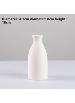Ceramic Vase Ceramic Art Fleshy Flower Pot Painted Hand-painted White Embryo Mold Parent-child Children's Graffiti Vase-Color:68-7 Vase + 1 Set Of Paint Painting Tools