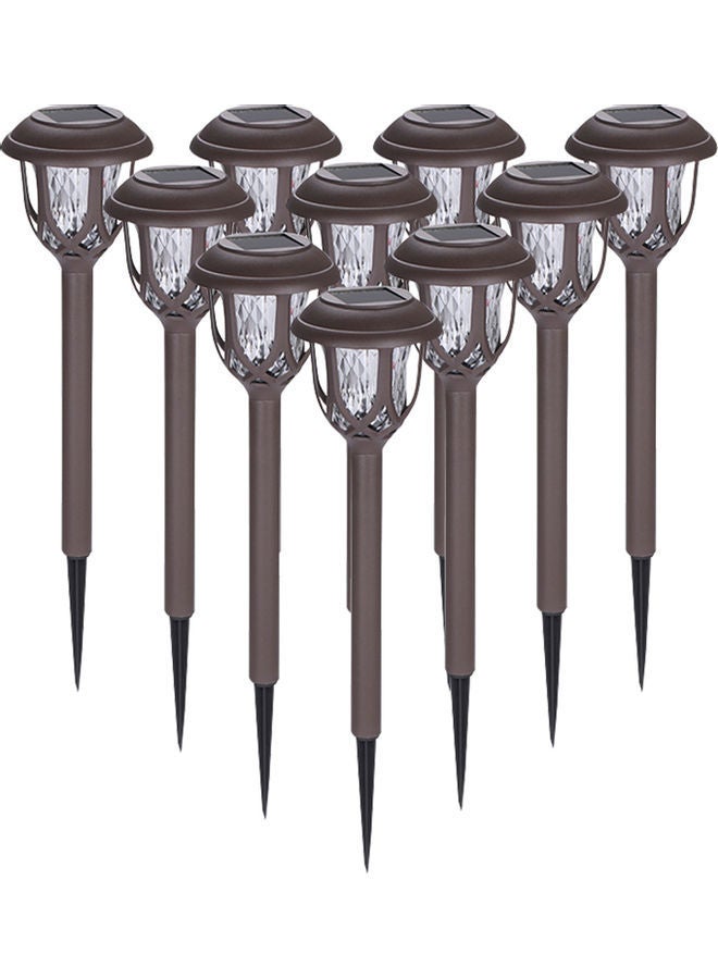 NIBEMINENT 10-Pack Solar Powered Lawn Light White - Image 1