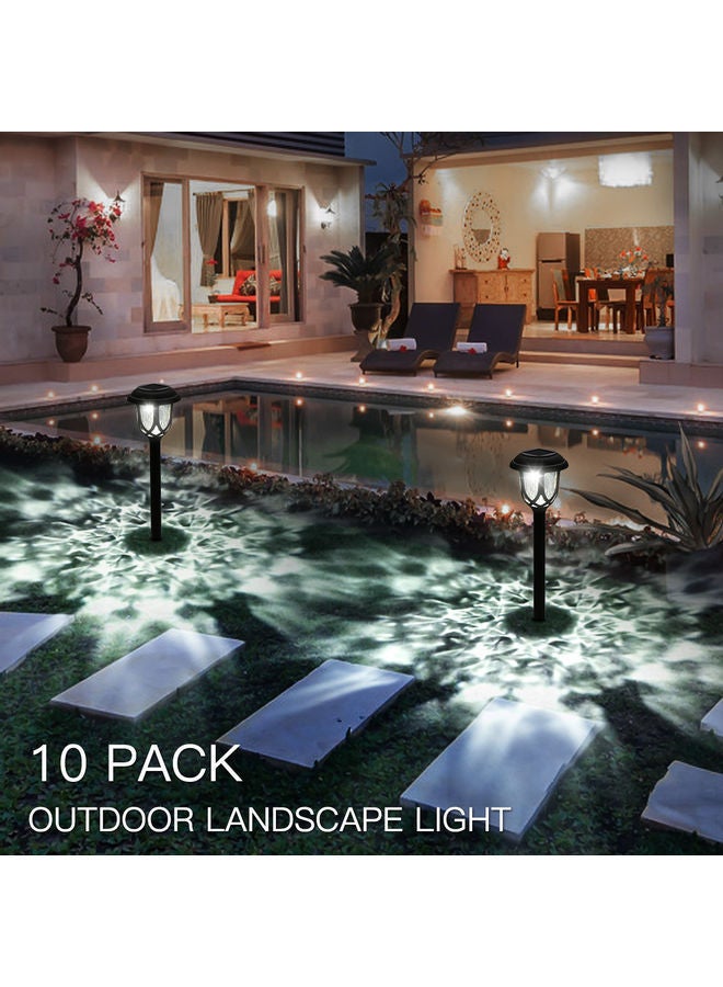 NIBEMINENT 10-Pack Solar Powered Lawn Light White - Image 3