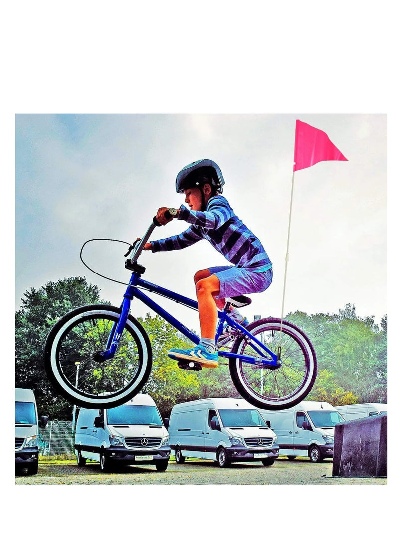 SYOSI - 6ft Bike Safety Flag with Fiberglass Pole & Mounting Bracket, Bike Trailer Safety Flag, with Bicycle Mounting Bracket Height, Visibility Bicycle Safety Flag for Kids & Adults (Pink) - Image 1