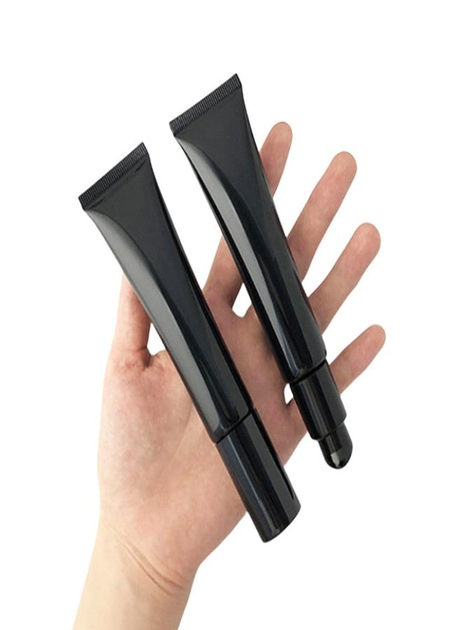 ASTRQLE 3 Pcs 40ml 1.3oz Black Airless Pump Bottles Portable Travel Bottles for Toiletries Leak Proof Travel Cosmetic Containers Tubes Vacuum Cosmetic Cream Pump Bottles for Sunscreen Serums Lotion - Image 2