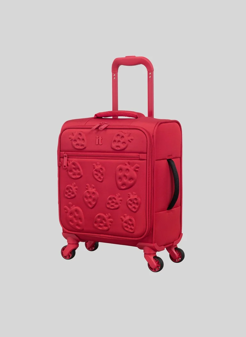 Matalan IT Luggage Red Softshell Strawberry Suitcase