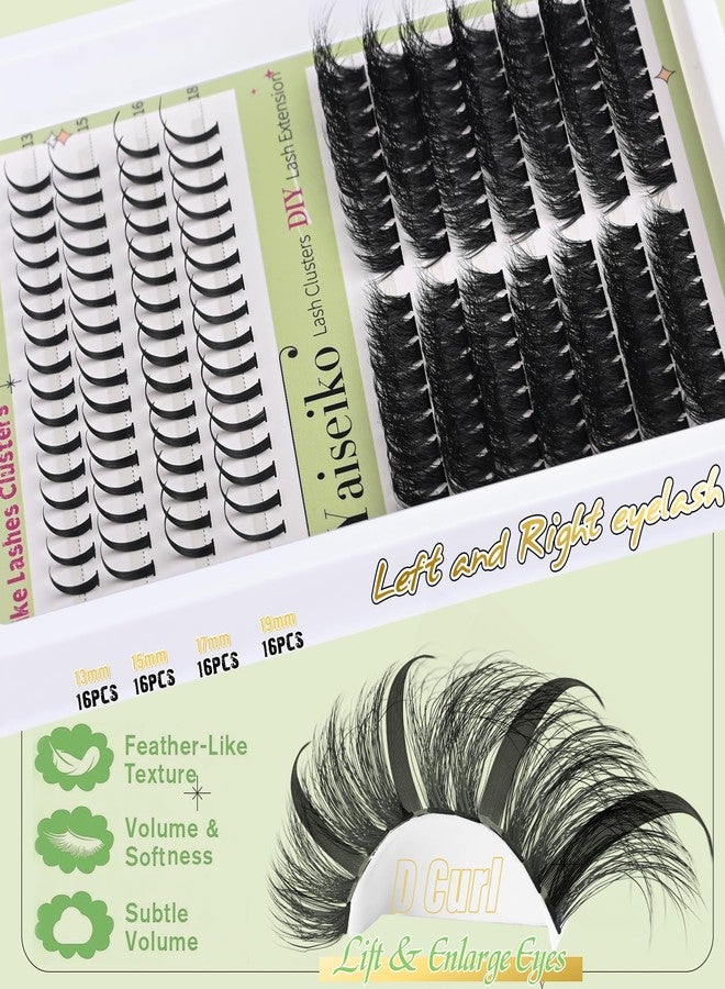 Yaiseiko Lash Clusters with Spike Manga Lash Clusters Kit Spiky Lash Extension Individual Lashes Cluster Eyelash Extensions Left and Right Eye Manga Lashes Clusters Wispy Eyelash Clusters Kit(80D,8-16MM) - Image 5
