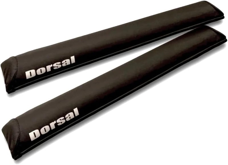 Dorsal Aero Roof Rack Pads - Sunguard (No Fade) for Factory and Wide Crossbars - Pack of 2 for Surfboards Kayaks Sups Snowboards PVC 20" Inch Black - Image 1