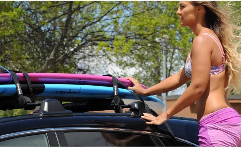 Dorsal Aero Roof Rack Pads - Sunguard (No Fade) for Factory and Wide Crossbars - Pack of 2 for Surfboards Kayaks Sups Snowboards PVC 20" Inch Black - Image 3