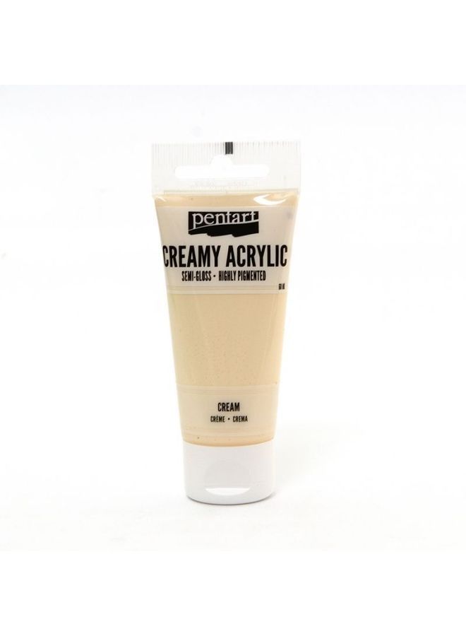 Pentart Creamy Acrylic Paint Semi Gloss 60ml Cream
