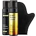 b tan btan Dark  Ultra Long Lasting Self Tan Kit  Besties Bundle  Tanning Mousse Duo with Mitt Applicator Glove 1 Hour Express Fast Sunless Tanner Face  Body No Fake Tan Smell 67 Fl Oz - Image 2
