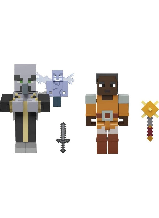 Mattel Games Mattel Minecraft Dungeons 3.25" Figures 2 Pk Battle Figures  - Image 1