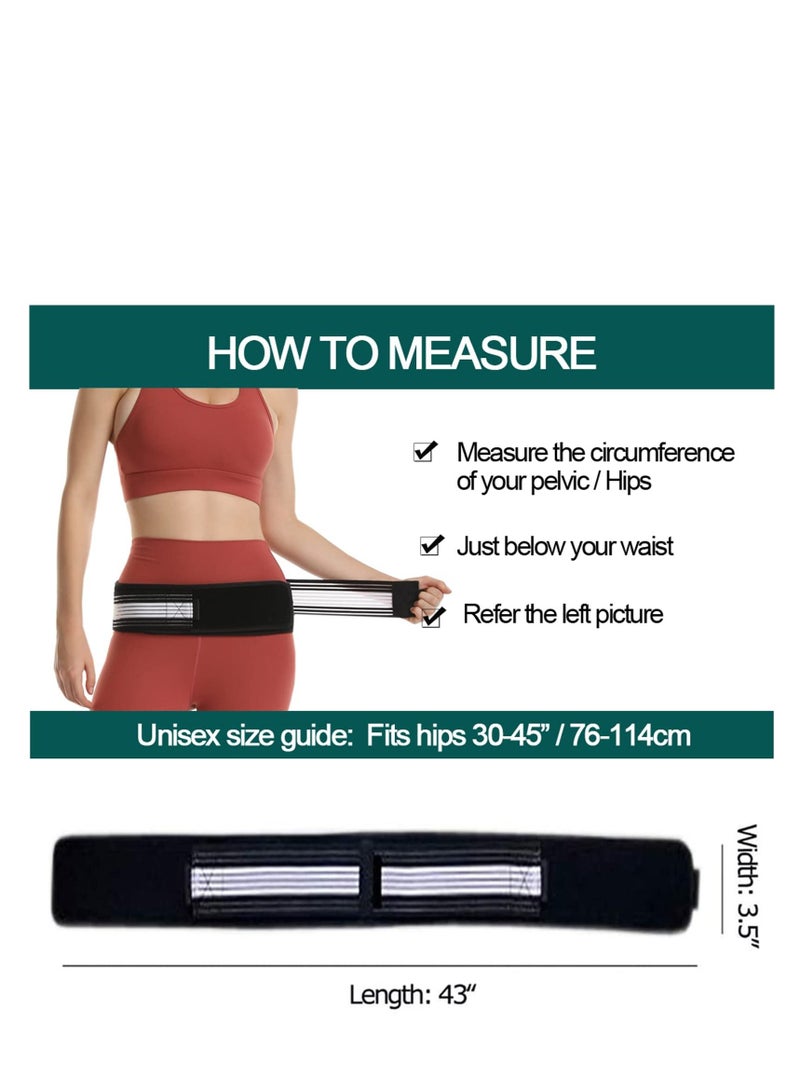 SYOSI Sacroiliac SI Joint Hip Belt, Lower Back Support Brace Hip Braces for Hip Pain Alleviate Sciatic Anti-Slip Sacroiliac Belt Pilling-Resistant Pelvic Belt for Men Women  - Image 5