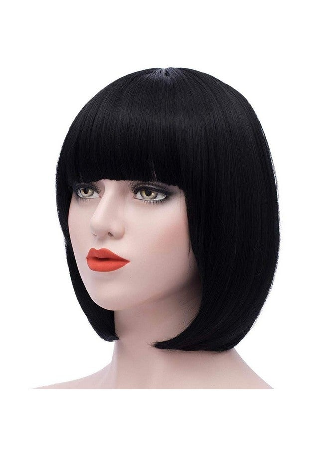 LUSH LOCKS ® Short Bob Wigs For Women/Girls Wig Natural Looking Real Hair Type Synthetic Hair Wig  - Image 1