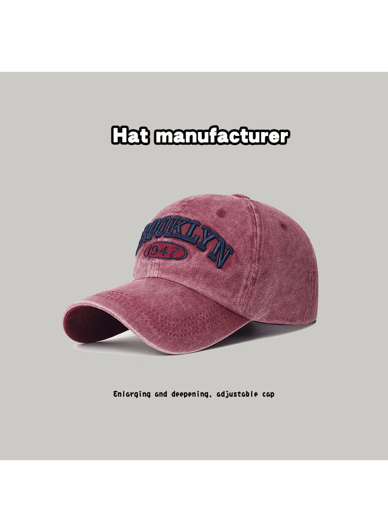 Generic Summer Unisex Embroidered Baseball Caps Wine red  - Image 1