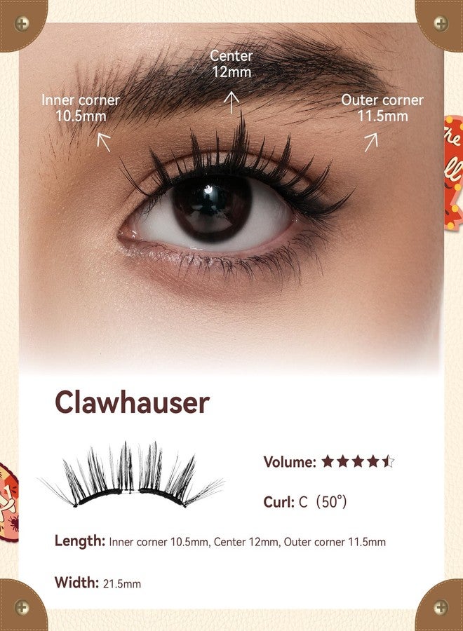 WOSADO [Clawhauser] Soft Magnetic Eyelashes Kit with Applicator, Reusable Glue-free Wispy Magnetic Lashes, Cruelty-free False Lashes, Waterproof, Lightweight, Suit for Heavy Makeup - Image 4