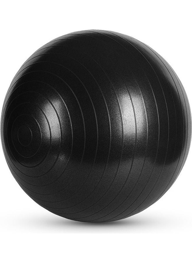 تومشو 55Cm Thickened Yoga Ball With Foot Pump For Stability Balance Pilates Physical Fitness Exercise Black - Image 3