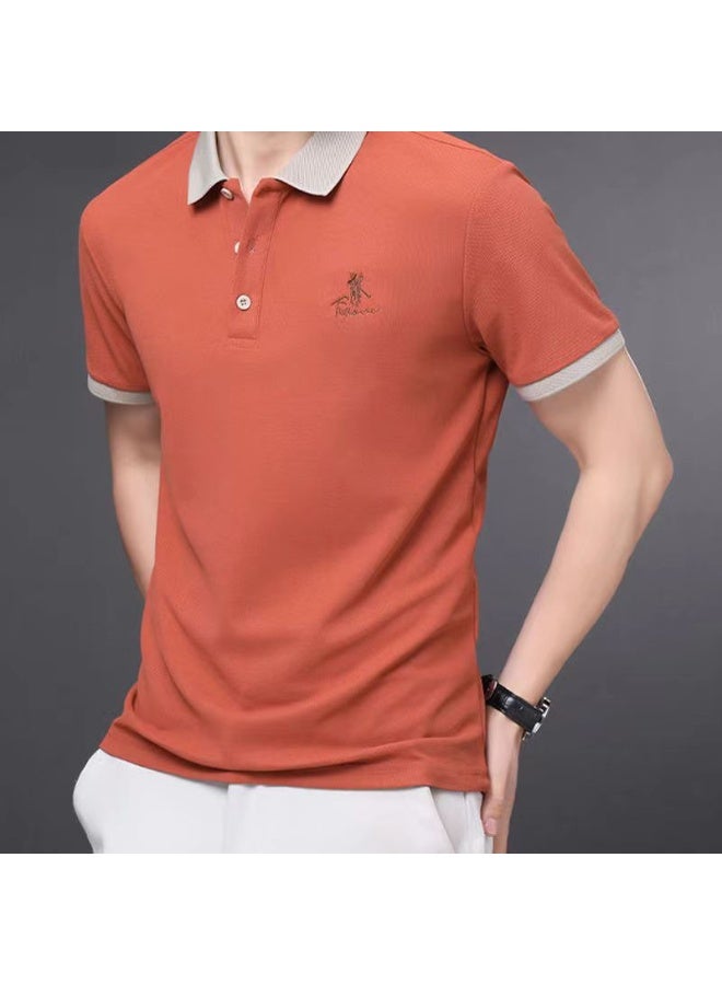 Men's Embroidered Casual Fashion Short Sleeved POLO Shirt Summer Comfortable Top - Image 1