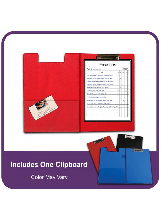 C-Line Clipboard Folder, Letter Size, Holds up to 75 Sheets, 1 Clipboard, Color May Vary (30600) - Image 2