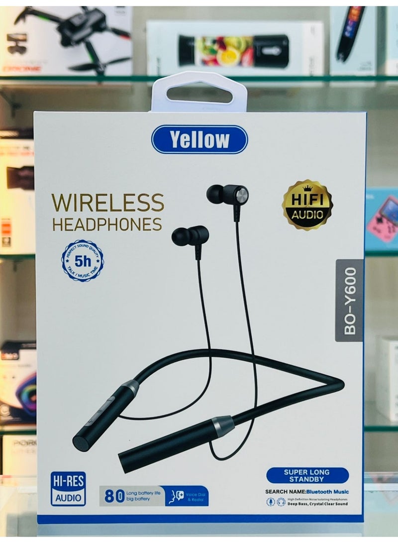 Yellow BO-Y600 Wireless Headphones - Image 1