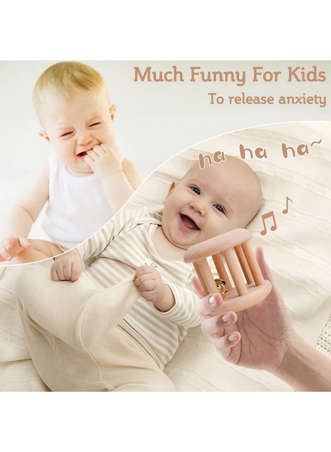 Promise Babe Infant Gym Organic Wooden Rattle Wooden Bells Rattles Nursing Shower Gifts Waldorf Toys - Image 3