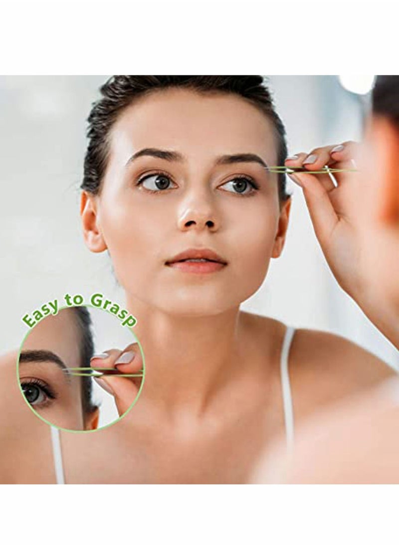 Excefore ملقط مدبب من الفولاذ المقاوم للصدأ مكون من 3 قطع لإزالة الشعر الناشئ تحت الجلد والرؤوس السوداء وملاقط دقيقة لإزالة الحواجب والشظايا  - Image 3
