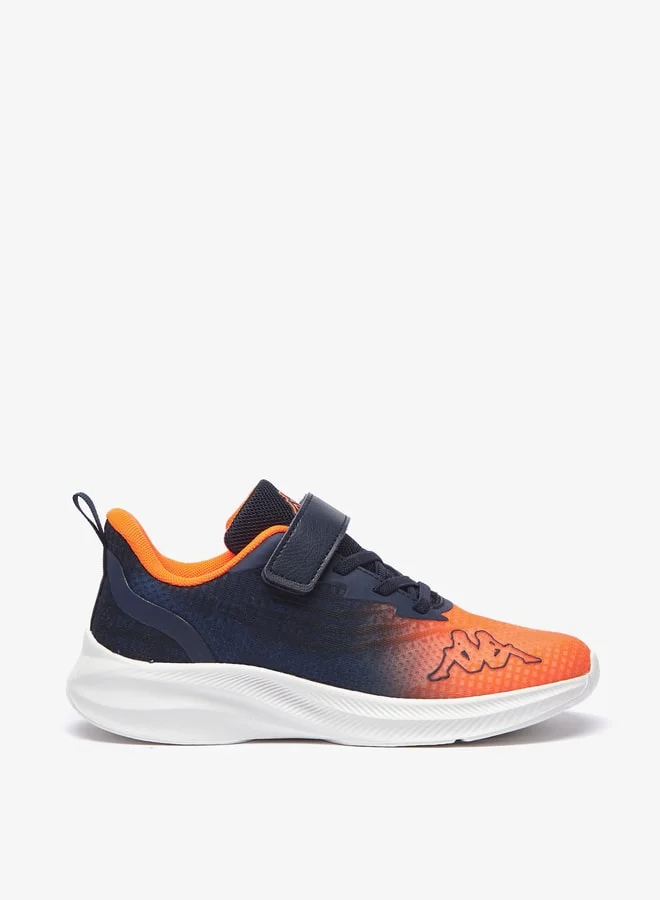 Kappa Boys Colourblocked Sports Shoes with Hook and Loop Closure