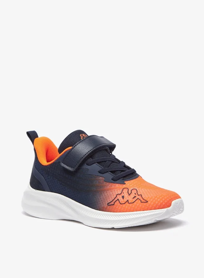 Kappa Boys Colourblocked Sports Shoes with Hook and Loop Closure
