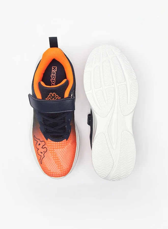 Kappa Boys Colourblocked Sports Shoes with Hook and Loop Closure