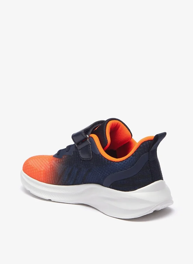 Kappa Boys Colourblocked Sports Shoes with Hook and Loop Closure