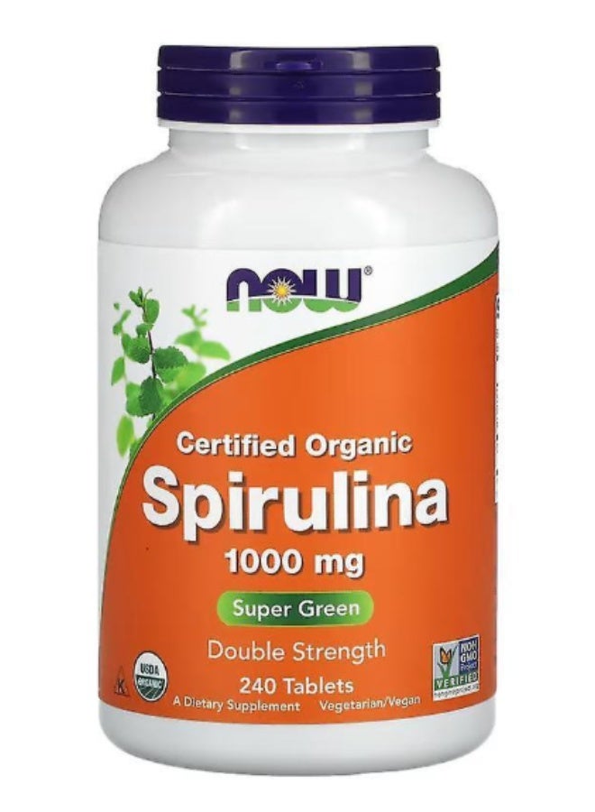 أقراص سبيرولينا عضوية من ناو فودز، 1000 ملغ، 240 قرص