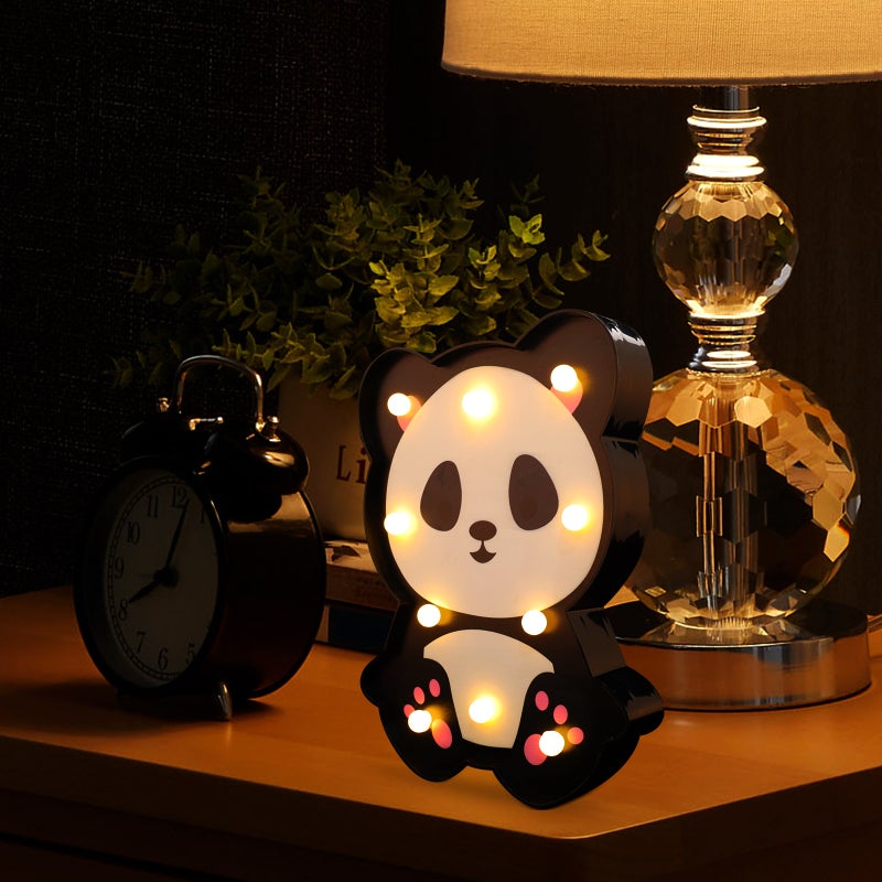 2pcs Panda Shape Table Lamp Cartoon Animal Night Light Kids Room Nursery Room Decor - Image 3