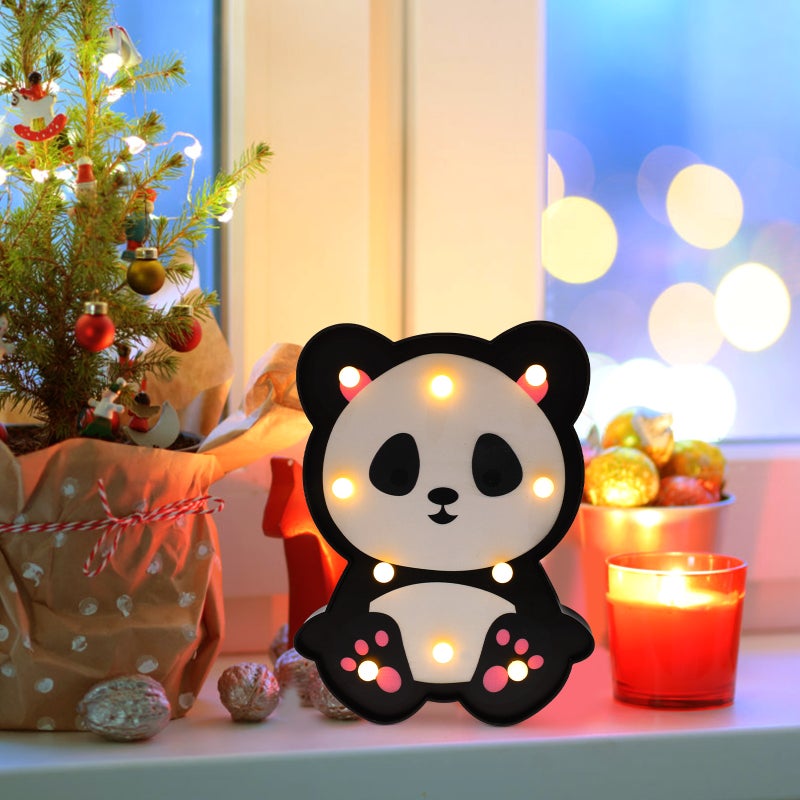 2pcs Panda Shape Table Lamp Cartoon Animal Night Light Kids Room Nursery Room Decor - Image 5
