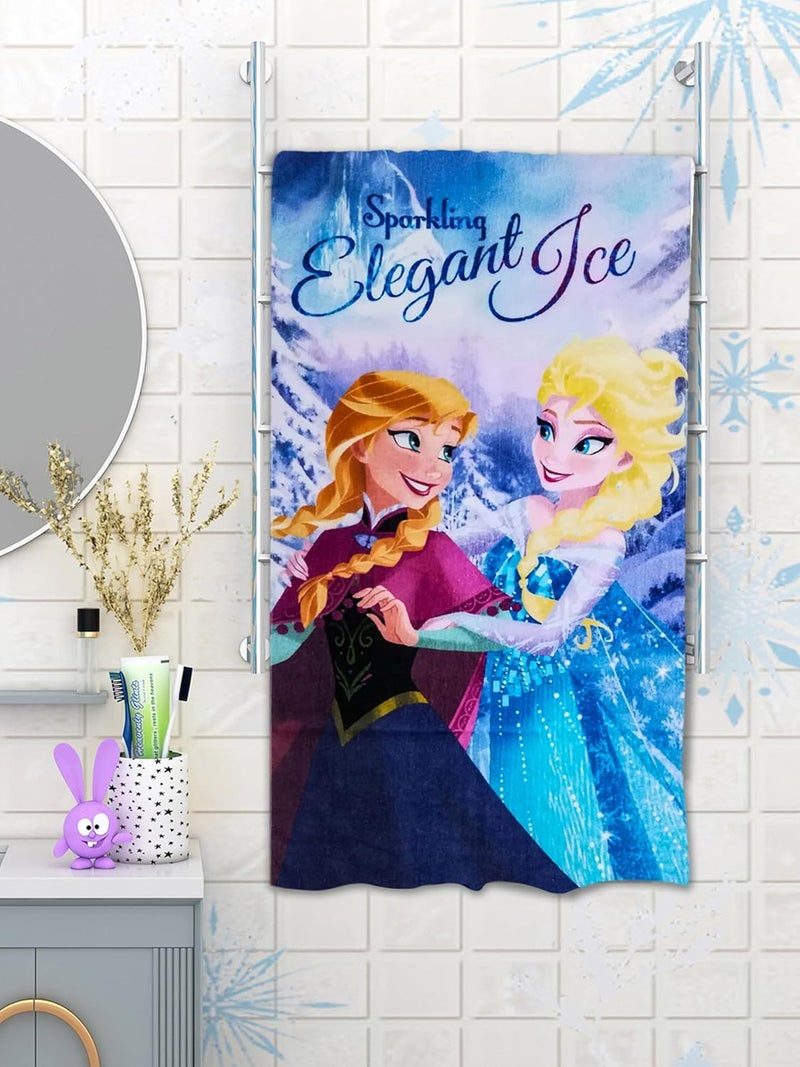 Athom Trendz Athom Living Disney Anna Elsa 350 GSM 100 Cotton Kids Bath Towel 60x120 cm M4 - Image 1