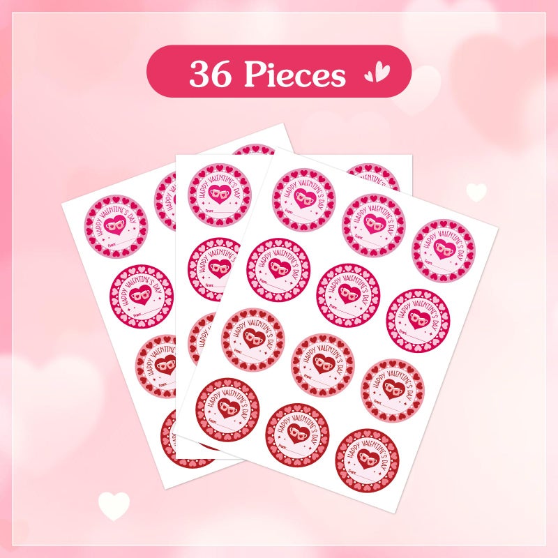 FaCraft Valentines Day Stickers - Happy Valentine's Day Stickers to from Labels Heart Sticker Coffee Cup Valentines Gift Name Tag for Envelopes Seal Cards Boxes Valentine Party Favor Decorations - Image 2
