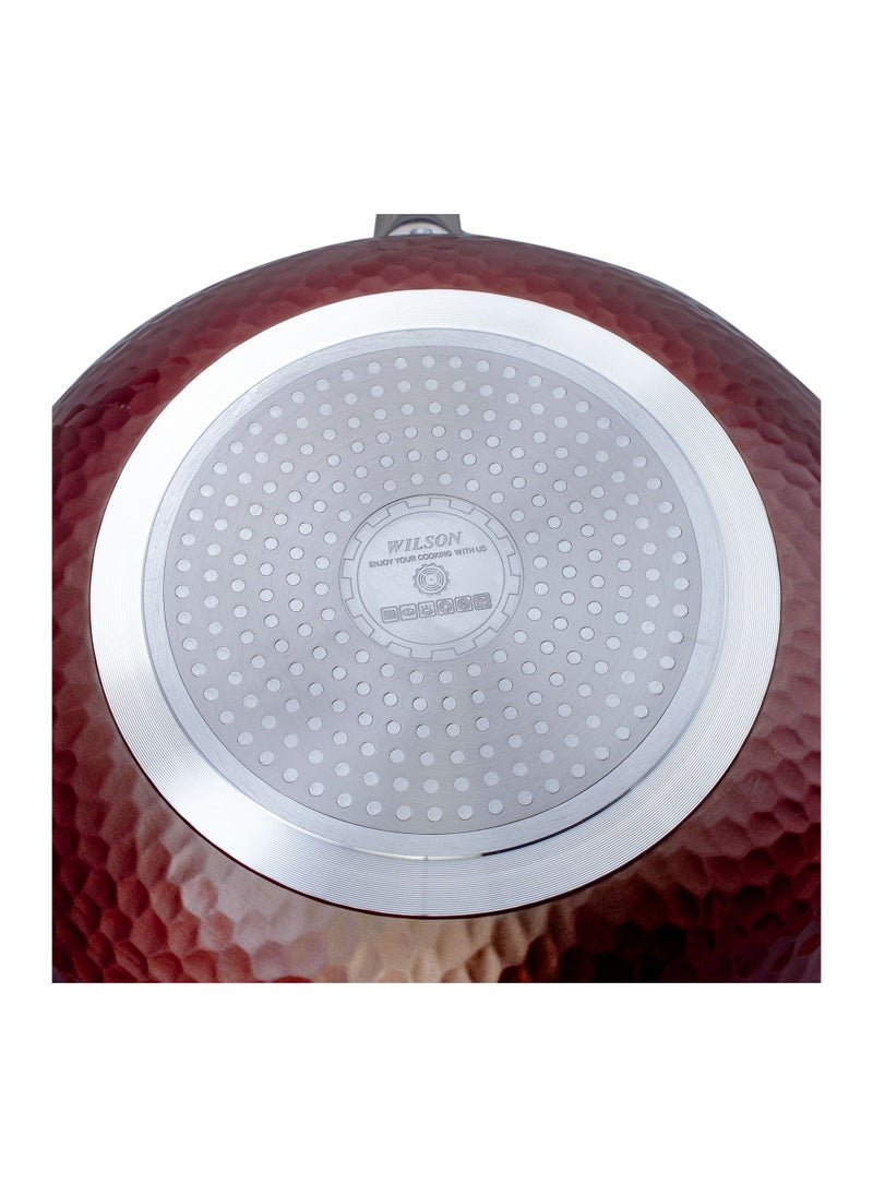 Wilson - Aluminium Copper Hammered Wok with Induction Bottom and Marble Coating Inside - Image 1