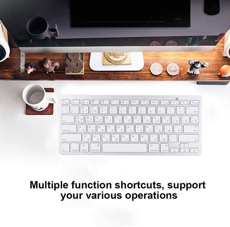 cheekyglo Wireless Bluetooth Keyboard Russian for Mac,Windows,Android, 78 Key Keyboard Wireless Keyboard Multi Functional Ultra Thin - Image 3
