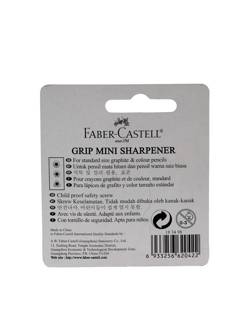 FABER-CASTELL - Faber-Castell Mini Grip Sharpener Classic Single Hole, Assorted Colurs - Image 1