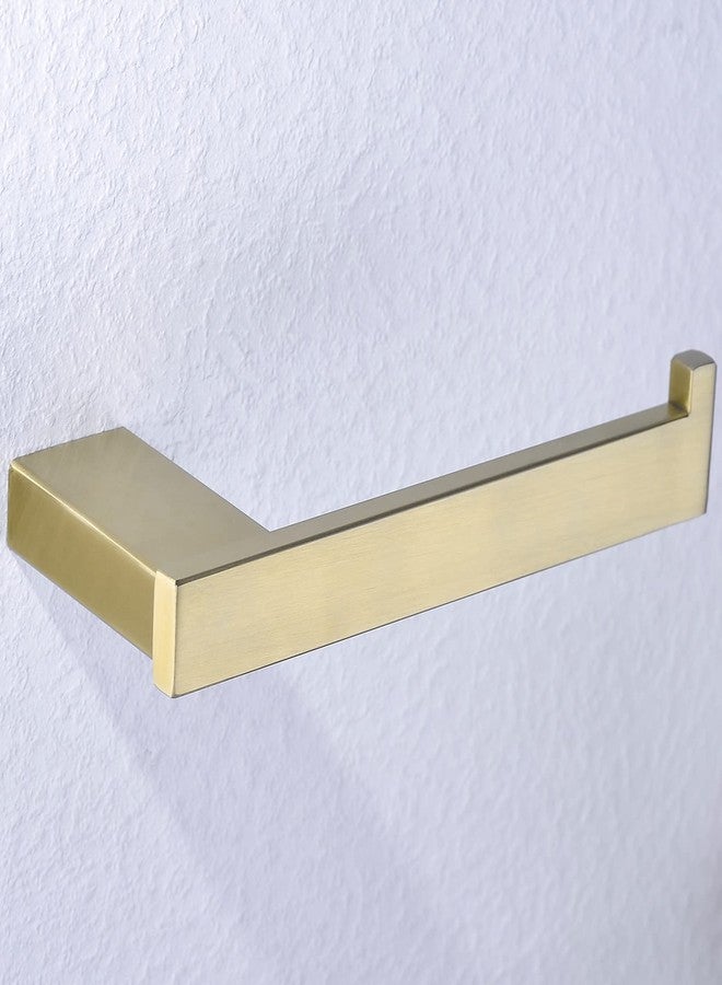 RANDOM Brushed Gold Toilet Paper Holder, Bathroom Hardware Accessories SUS 304 Stainless Steel Modern Tissue Paper Roll Holder Nordic Minimalism Contemporary Hotel Style Wall Mount. - Image 1