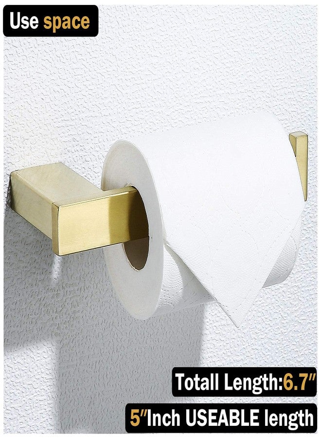 RANDOM Brushed Gold Toilet Paper Holder, Bathroom Hardware Accessories SUS 304 Stainless Steel Modern Tissue Paper Roll Holder Nordic Minimalism Contemporary Hotel Style Wall Mount. - Image 4