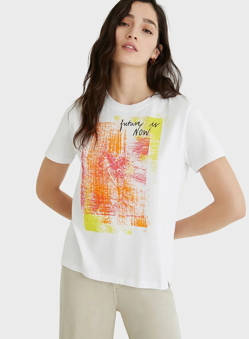 DESIGUAL Graphic T-Shirt