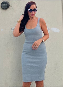 VENTIUP Grey Sleeveless Basic Dresses  - Image 2