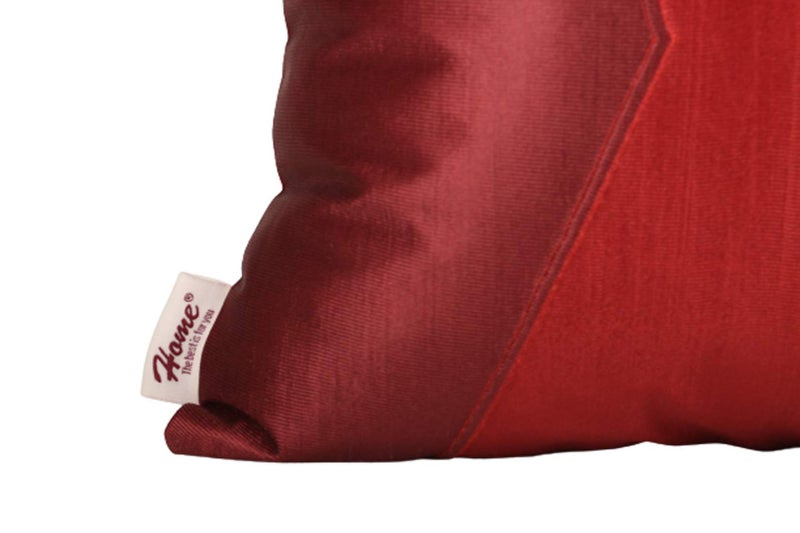 Home- The Best is for You Polyester Rectangular Striped Cushion Cover 12x18 Inch Pack of 2 (Red) - Image 5